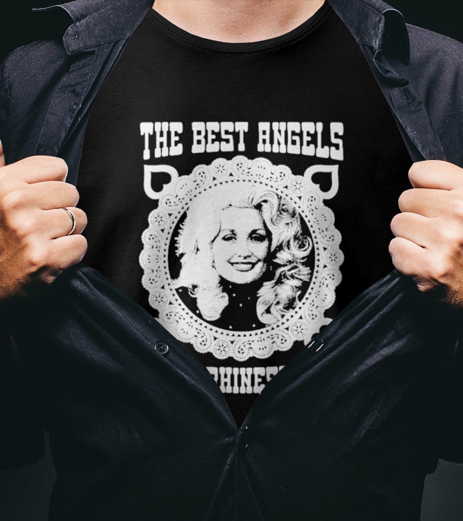 The Best Angels Wear Rhinestones Vintage Lace T-Shirt