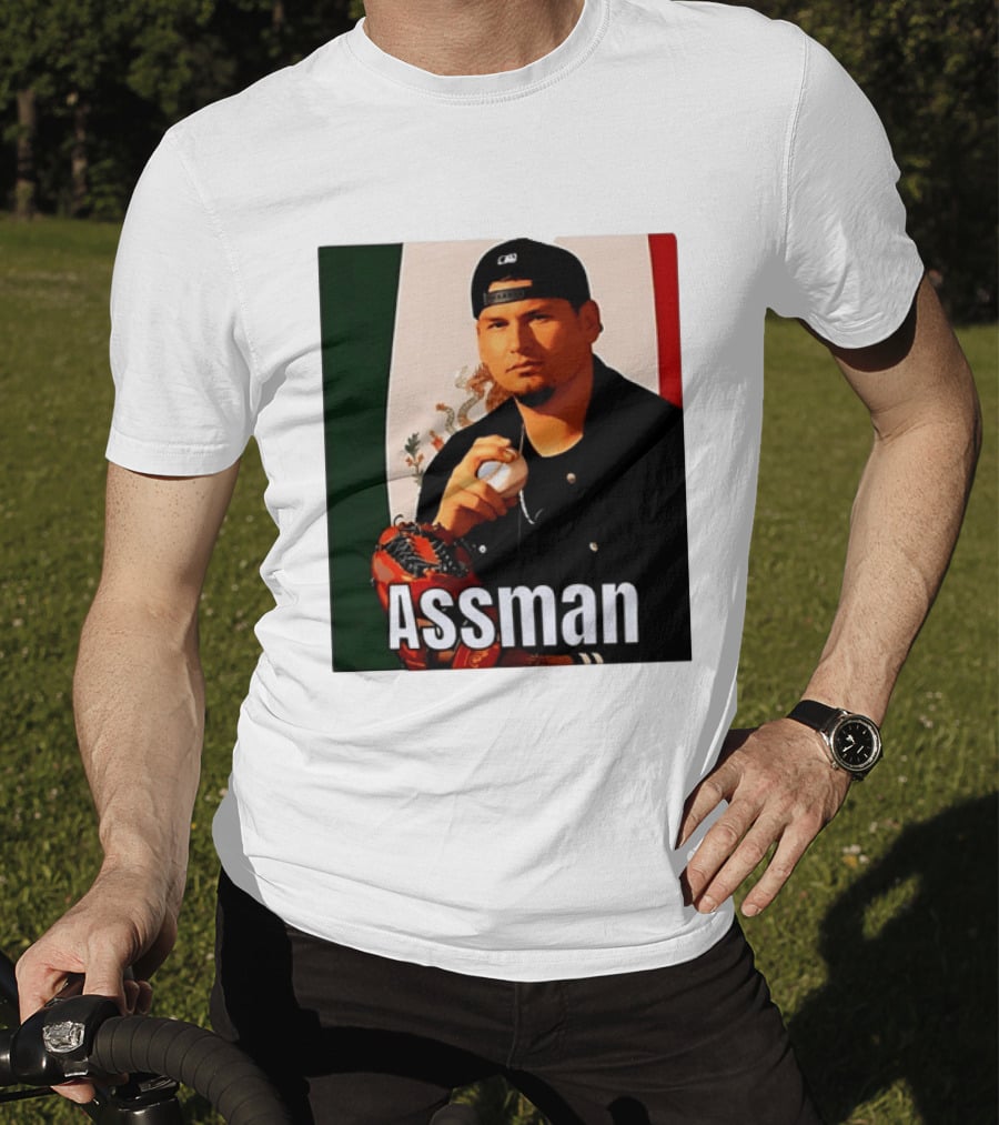 Assman Baseball Player Mexico Flag Baseball Glove Cap T-Shirt