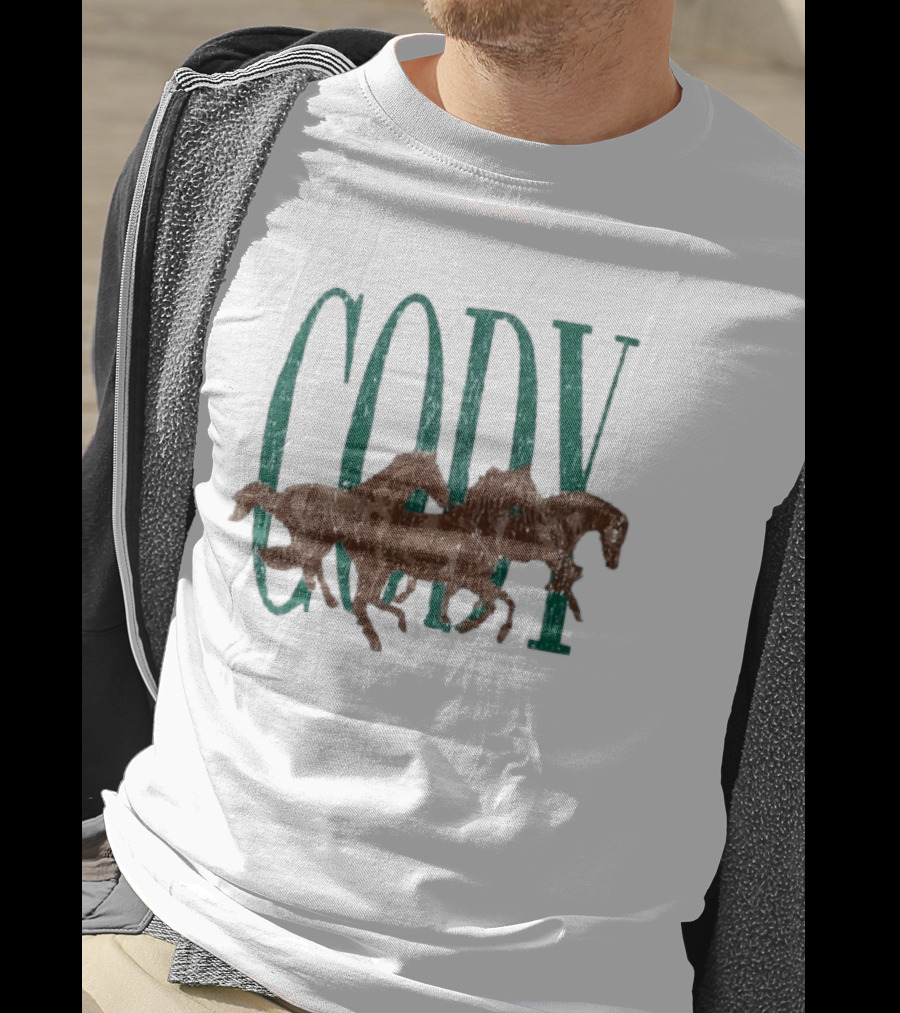Cody Johnson Distressed Horses Country Music T-Shirt