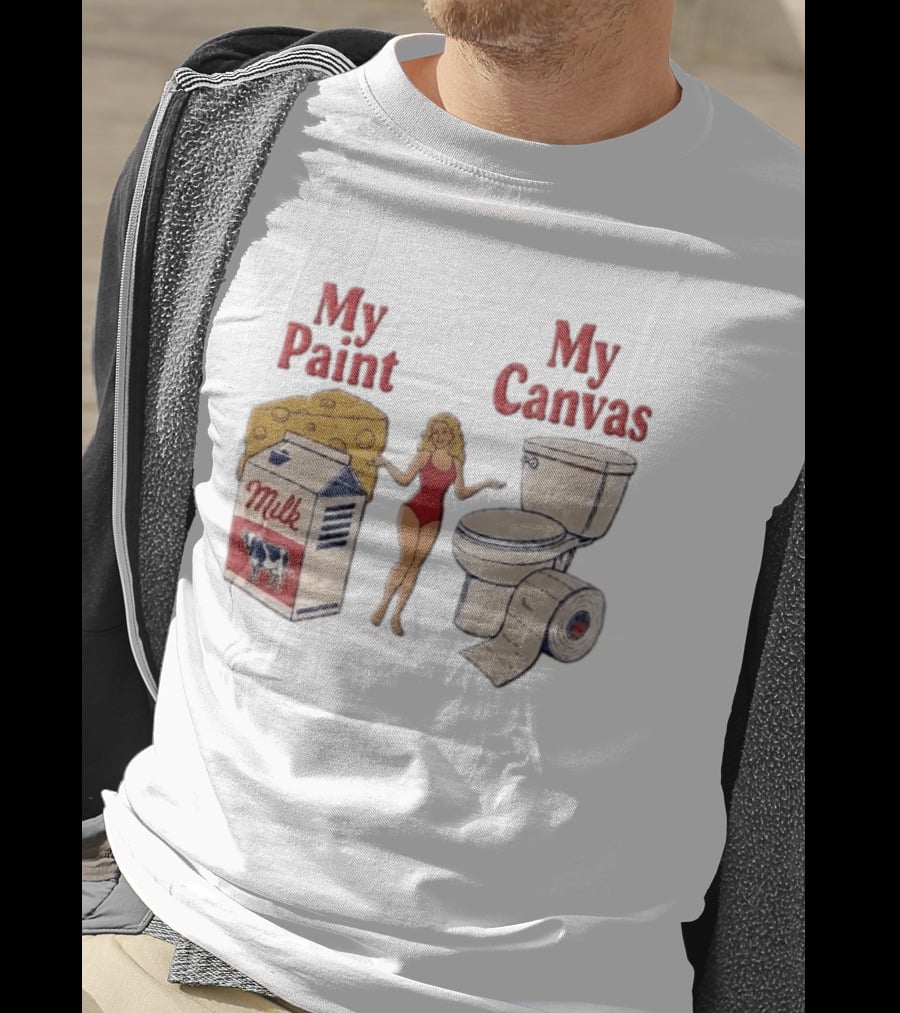 My Paint My Cheese Milk Cow Toilet Paper Humor T-Shirt