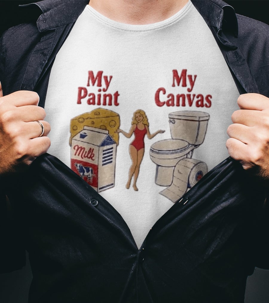 My Paint My Cheese Milk Cow Toilet Paper Humor T-Shirt