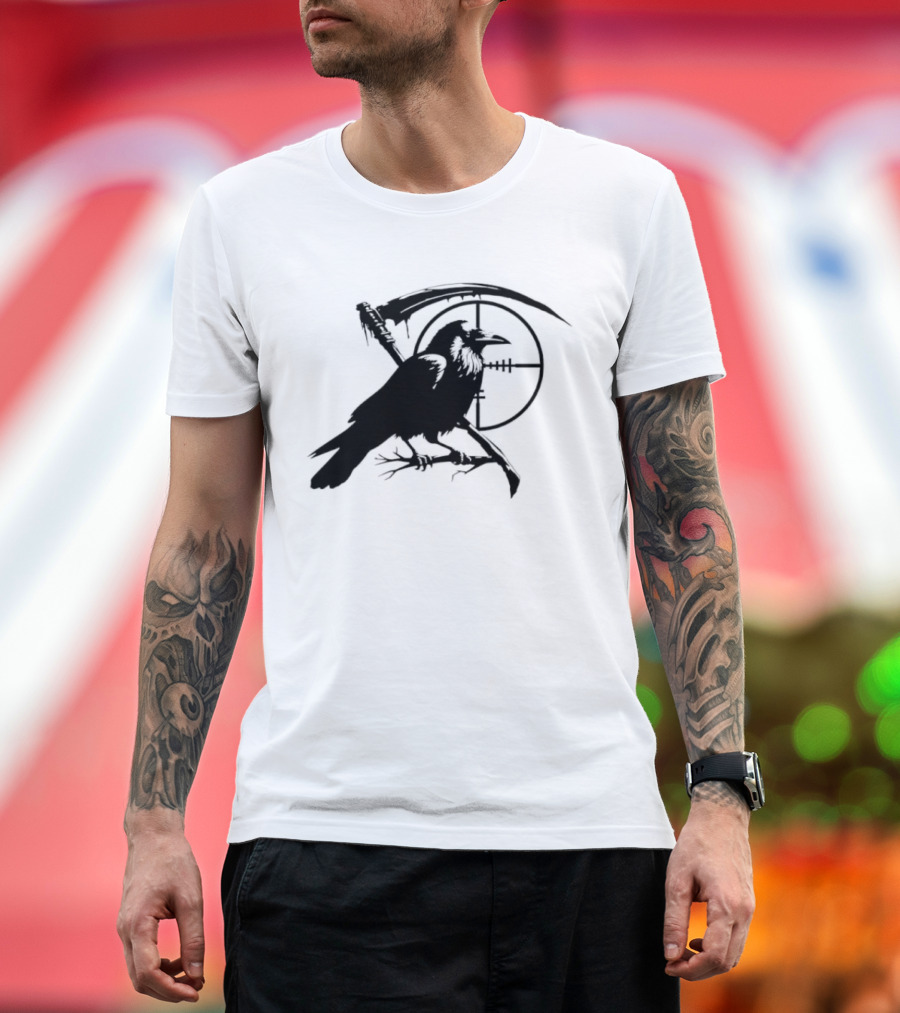 Grim Reaper Raven Sniper Scope Target T-Shirt