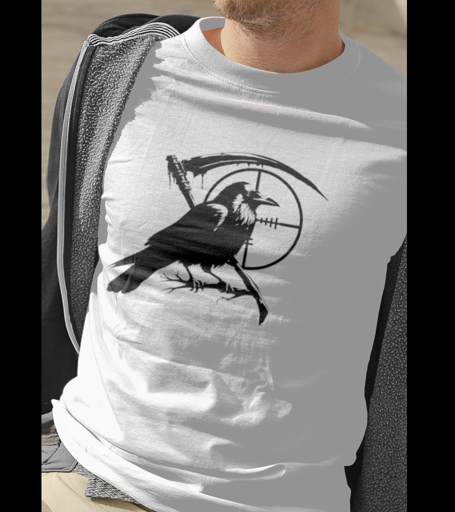 Grim Reaper Raven Sniper Scope Target T-Shirt