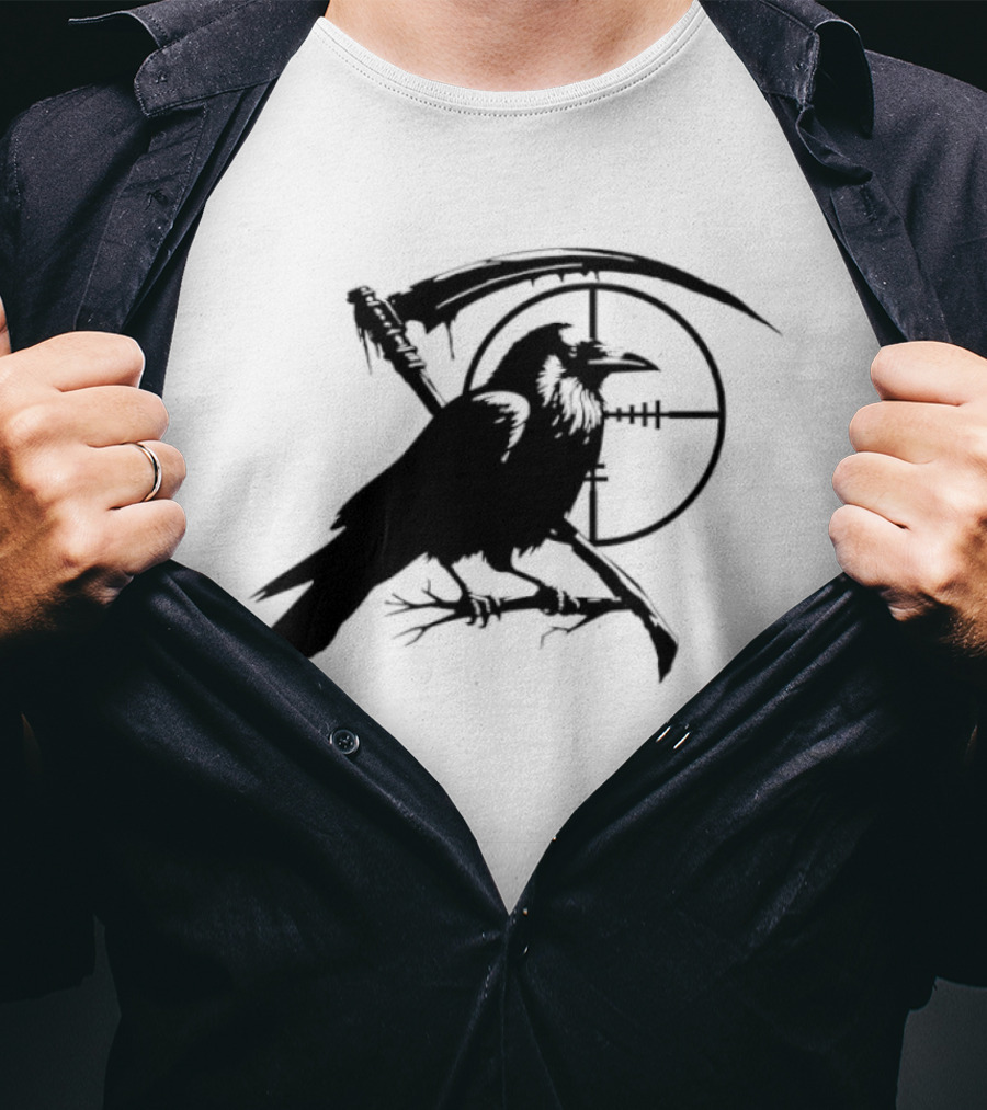 Grim Reaper Raven Sniper Scope Target T-Shirt