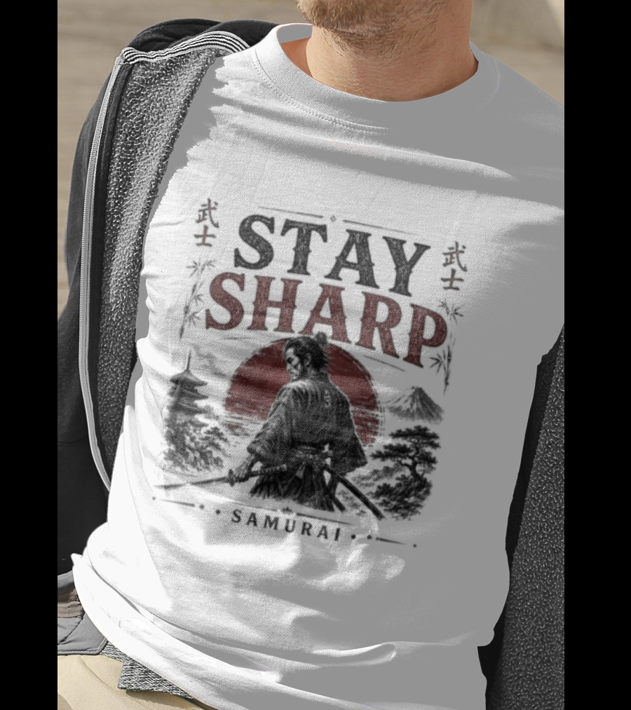Stay Sharp Samurai Warrior Katana Japan T-Shirt
