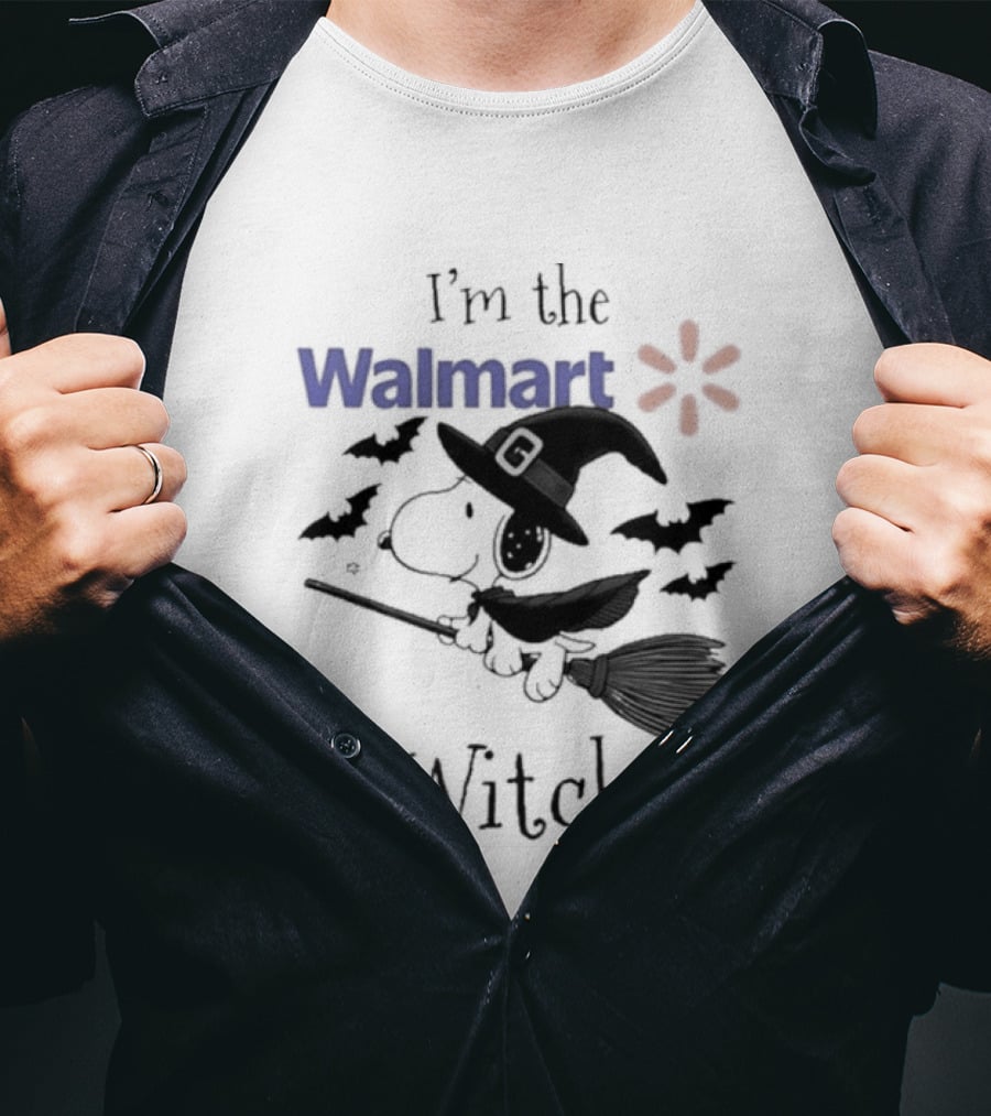 I'm The Walmart Witch Snoopy Halloween 2026 Broomstick Magic T-Shirt