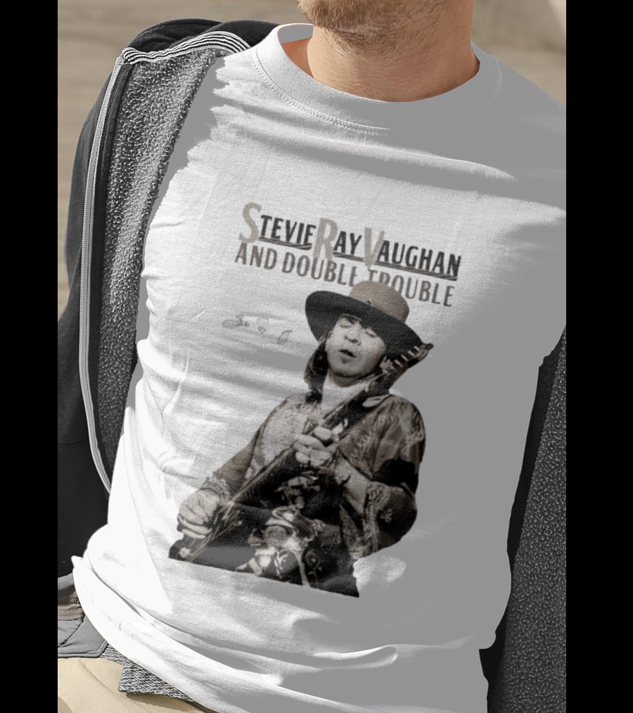 Stevie Ray Vaughan And Double Trouble Live Performance Image T-Shirt