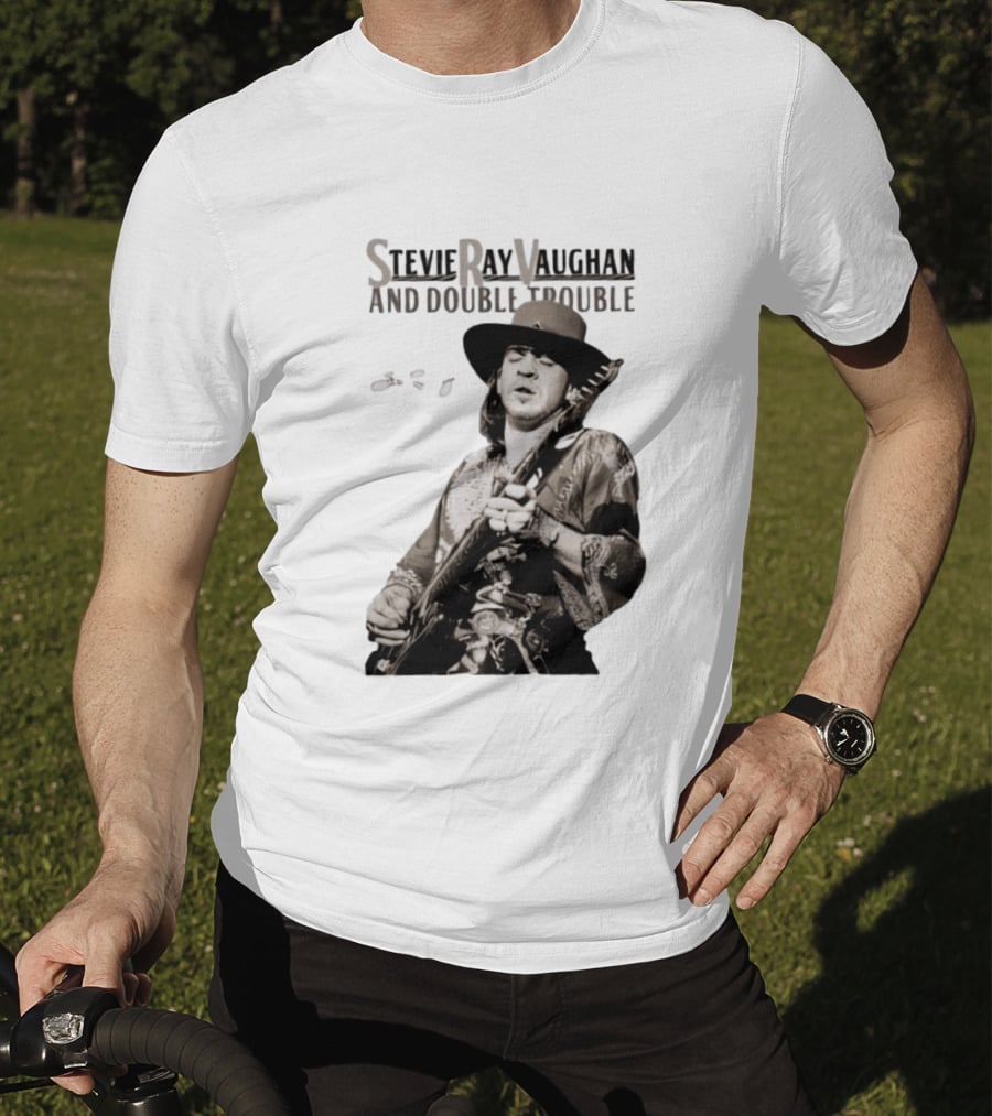 Stevie Ray Vaughan And Double Trouble Live Performance Image T-Shirt