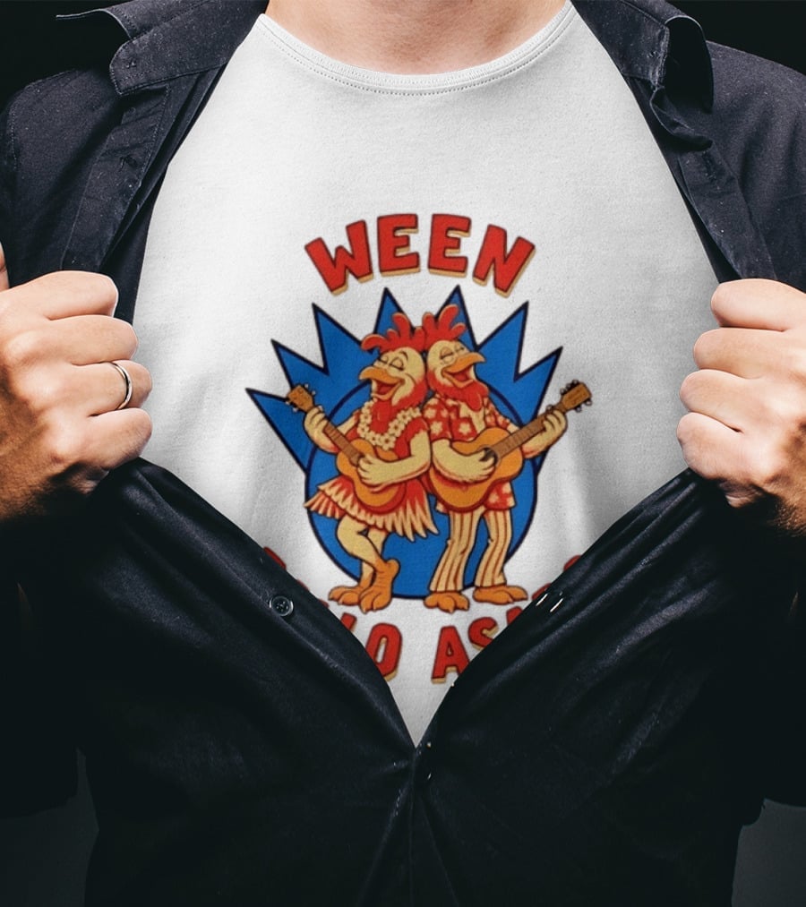 Ween Pollo Asado Chicken Band Alternative Rock Duo Guitars T-Shirt