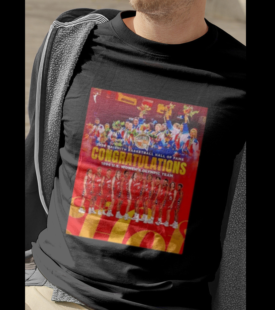 1996 USA Women's National Team Naismith Basketball Hall Of Fame Congratulations 1996 U.S. Women's Olympic Team T-Shirt