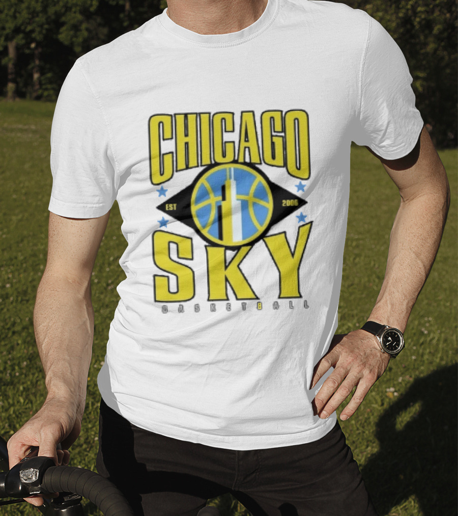 Chicago Sky Est 2006 Basketball Skyline WNBA T-Shirt