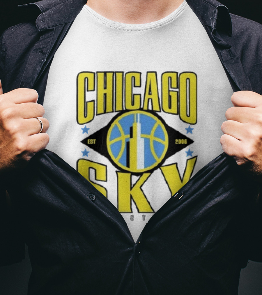 Chicago Sky Est 2006 Basketball Skyline WNBA T-Shirt