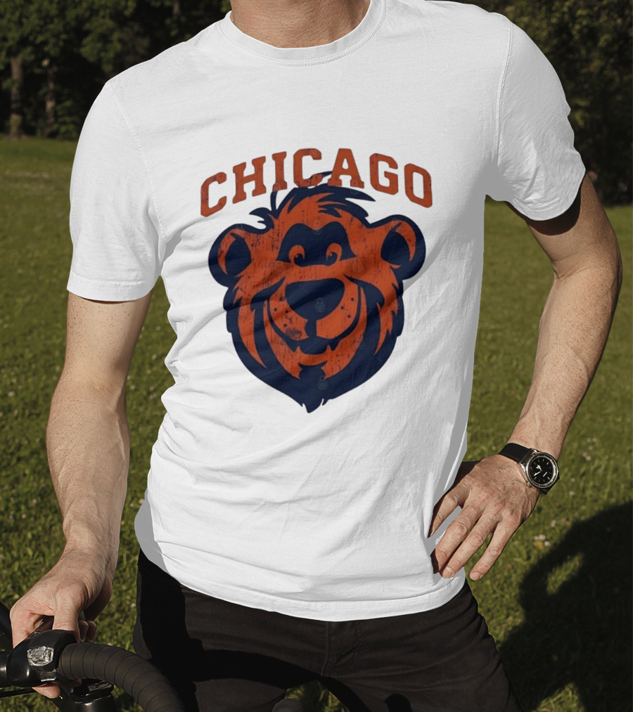 Chicago Bears Distressed Bear Face T-Shirt