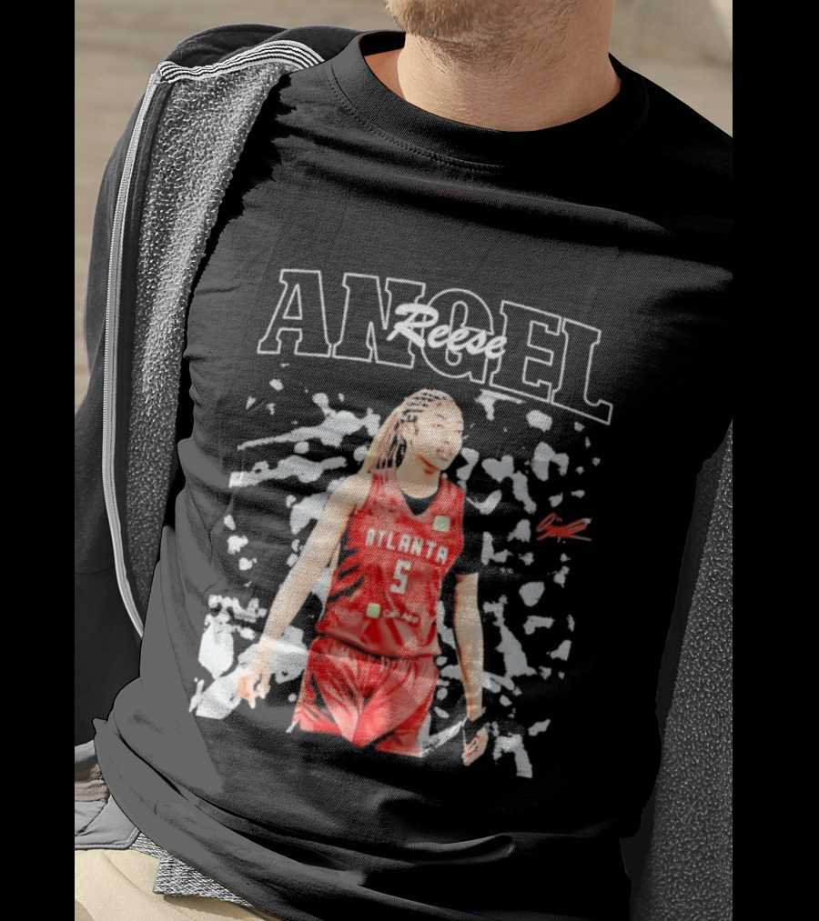 Angel Reese Atlanta No. 5 Basketball Star Burst T-Shirt
