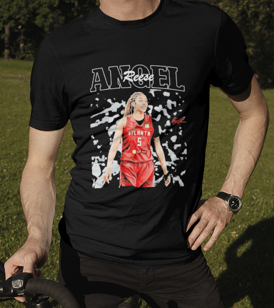 Angel Reese Atlanta No. 5 Basketball Star Burst T-Shirt