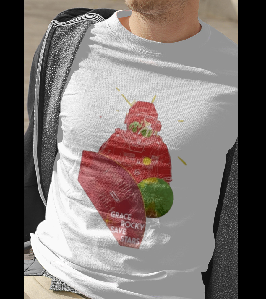 Grace Rocky Save Stars NASA Astronaut Space Adventure T-Shirt