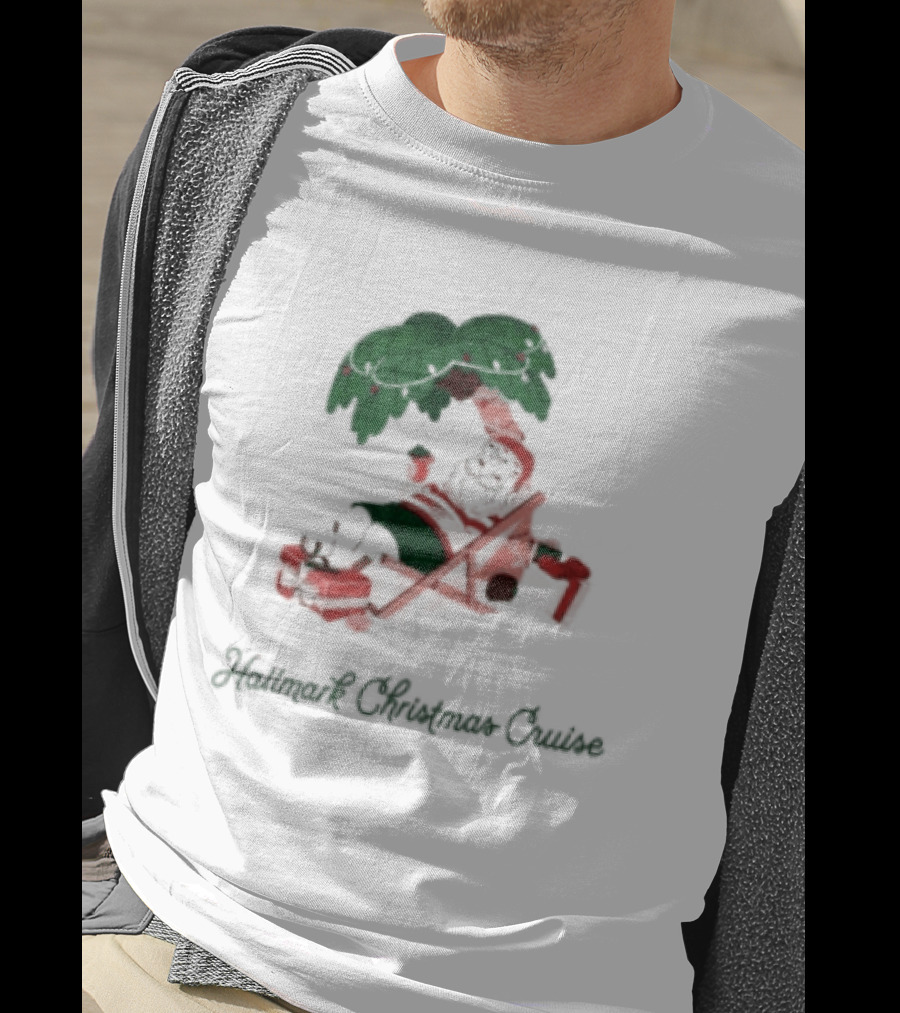 Hallmark Christmas Cruise Store Beach Santa 2026 Holiday Collection T-Shirt