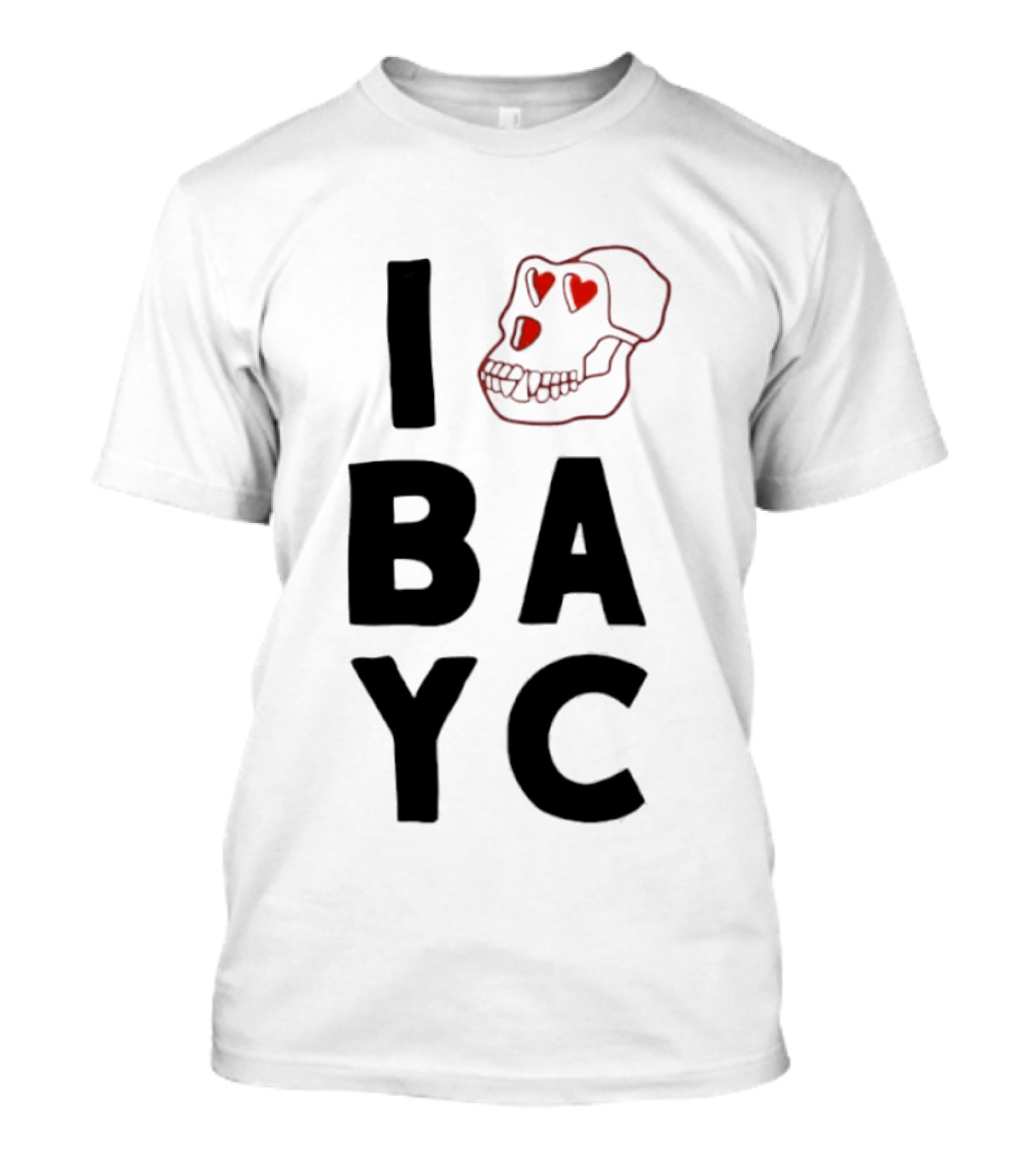 I Love BAYC I Heart Bored Ape Yacht Club NFT Crypto T-Shirt