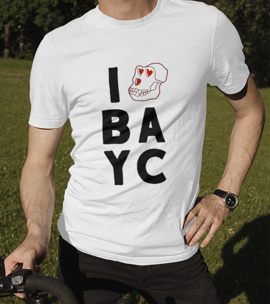 I Love BAYC I Heart Bored Ape Yacht Club NFT Crypto T-Shirt