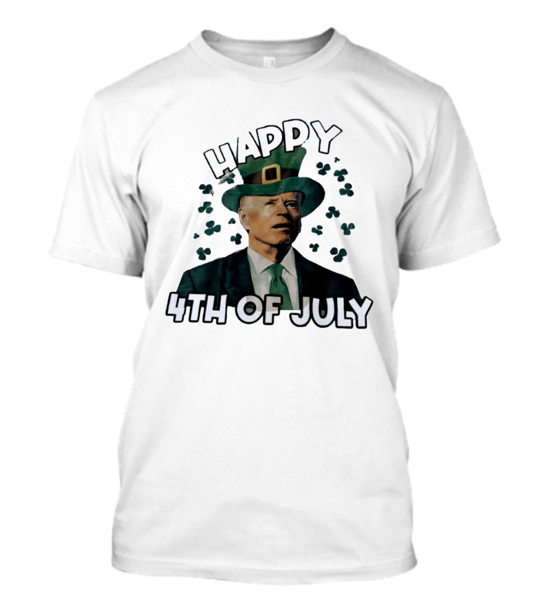 Joe Biden Happy 4th Of July Shamrock Leprechaun T-Shirt