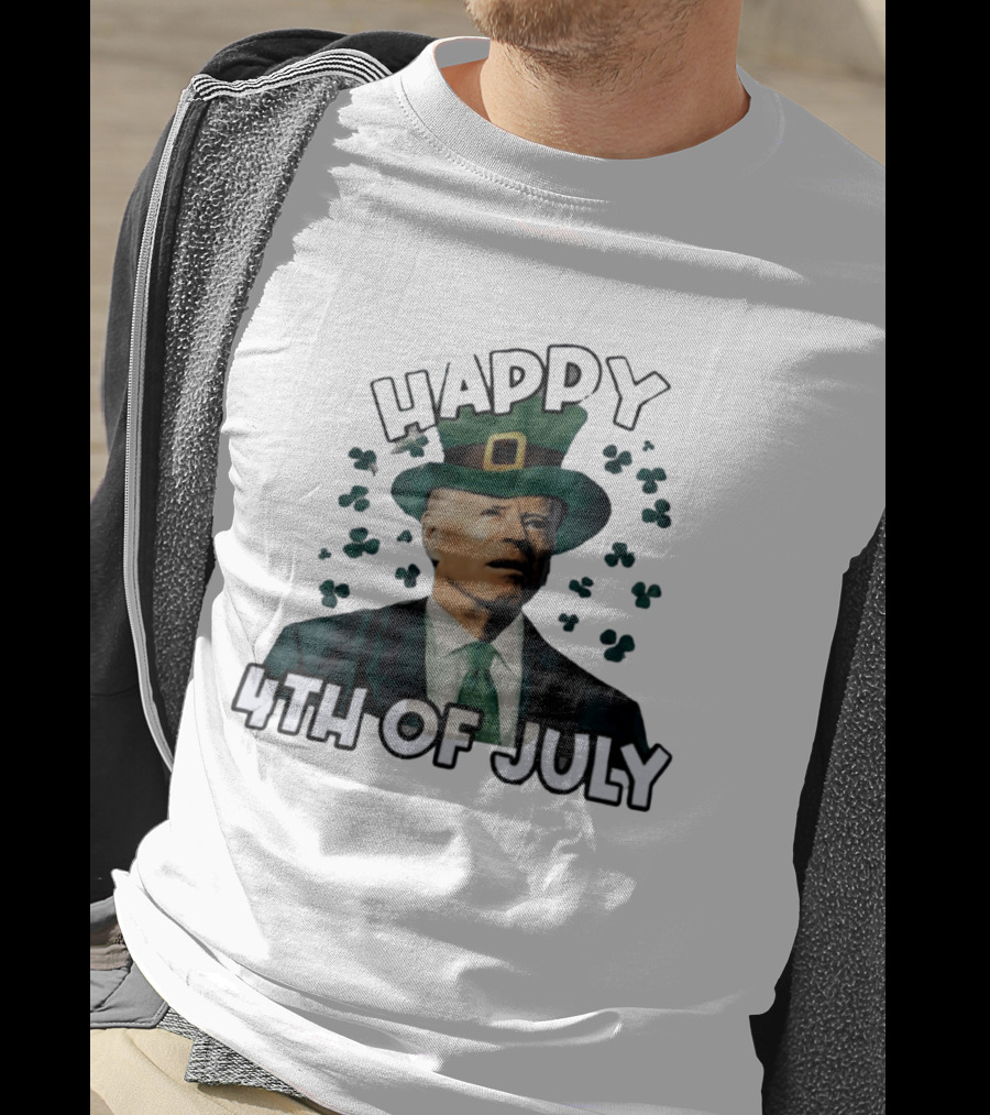 Joe Biden Happy 4th Of July Shamrock Leprechaun T-Shirt