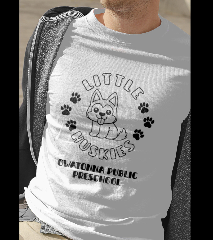 Little Huskies Owatonna Public Preschool Fun Cute Puppy T-Shirt