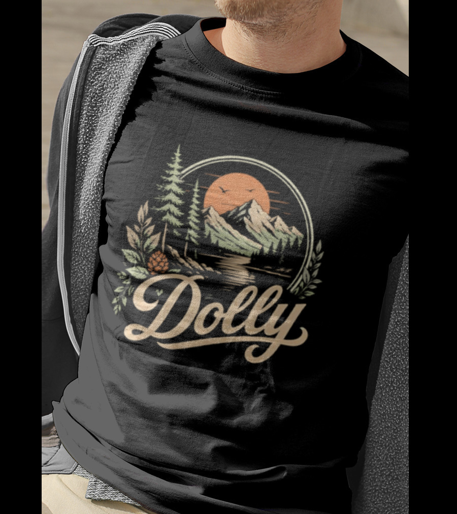 Dolly Mountain Nature Scene Outdoors Country Music T-Shirt