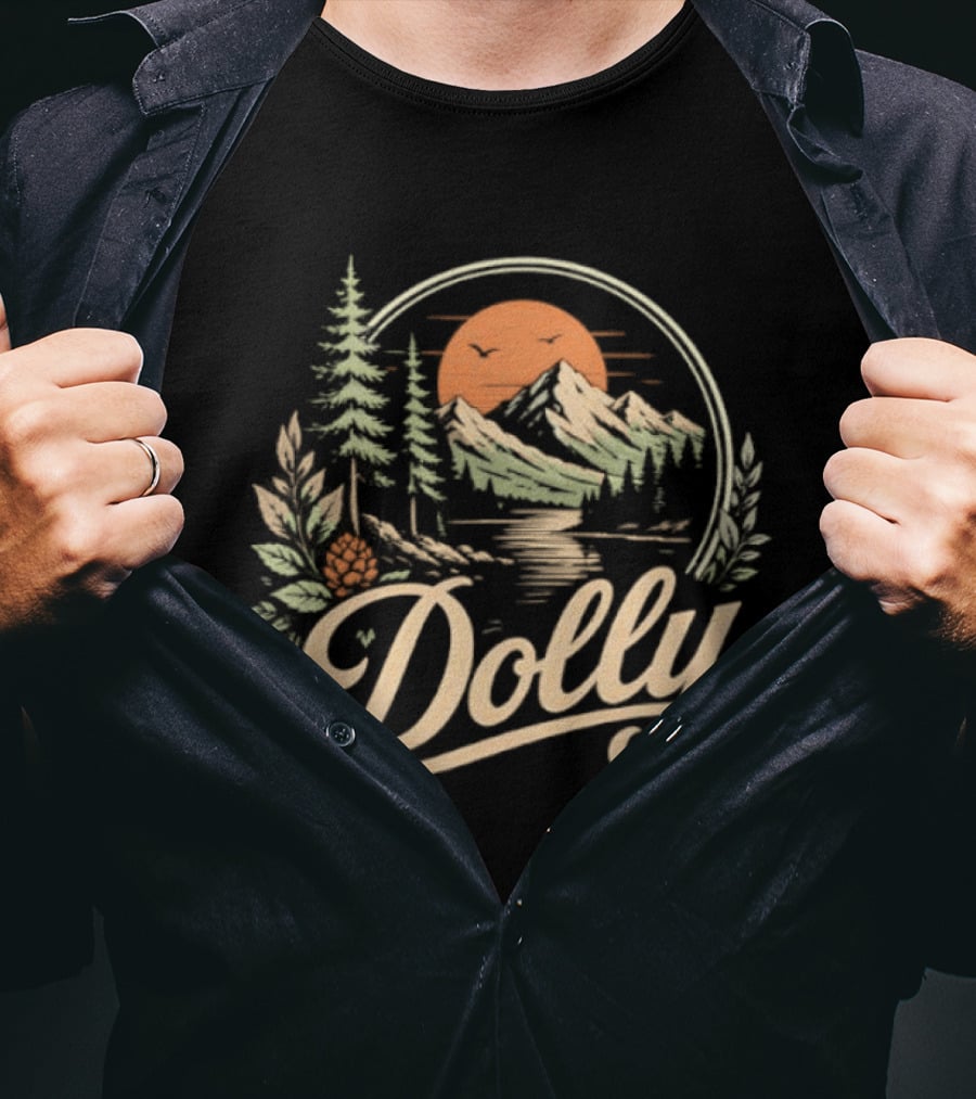 Dolly Mountain Nature Scene Outdoors Country Music T-Shirt
