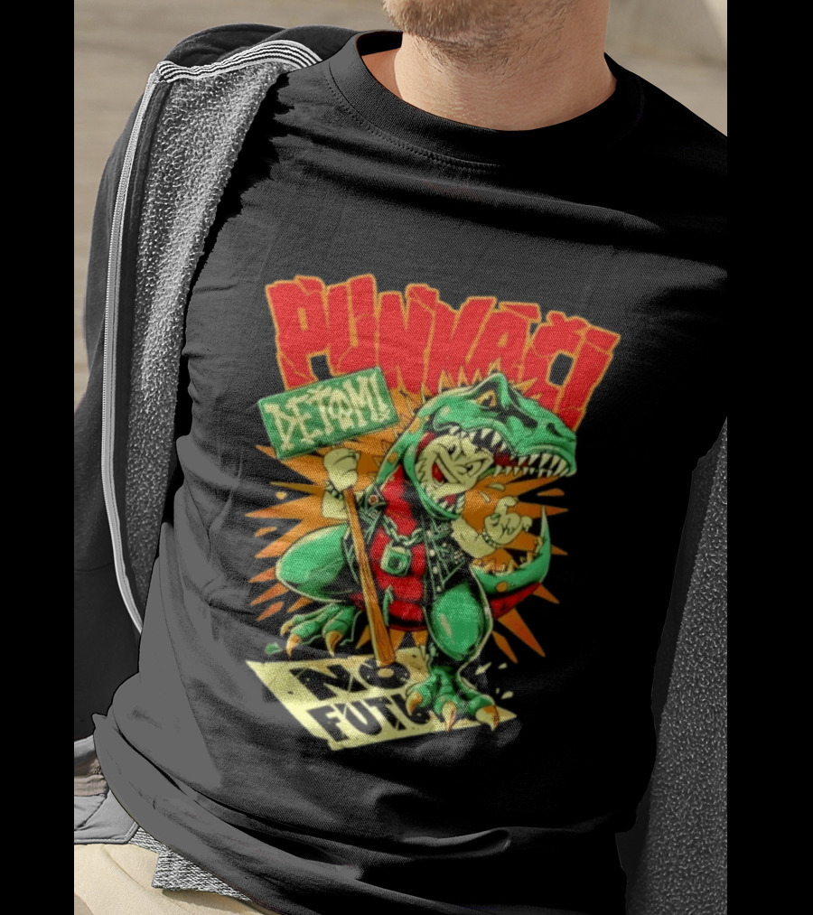 Punkači Deťomi No Future Dinosaur Punk Rock Rebellion T-Shirt