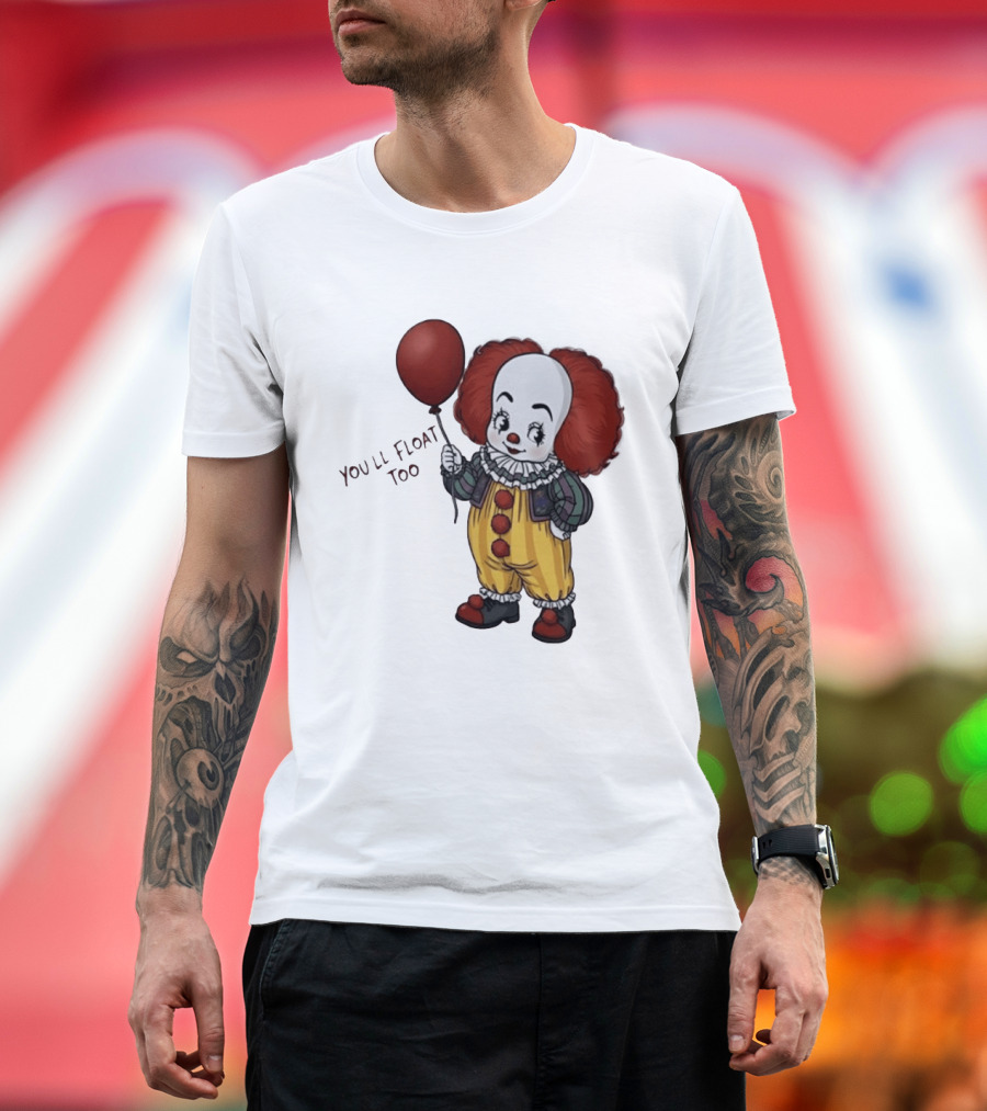 Pennywise Clown You'll Float Too Red Balloon T-Shirt