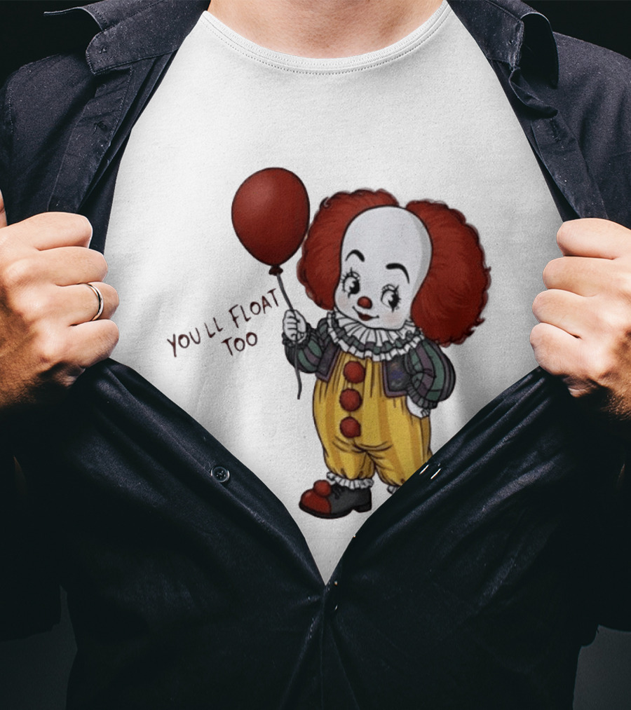 Pennywise Clown You'll Float Too Red Balloon T-Shirt