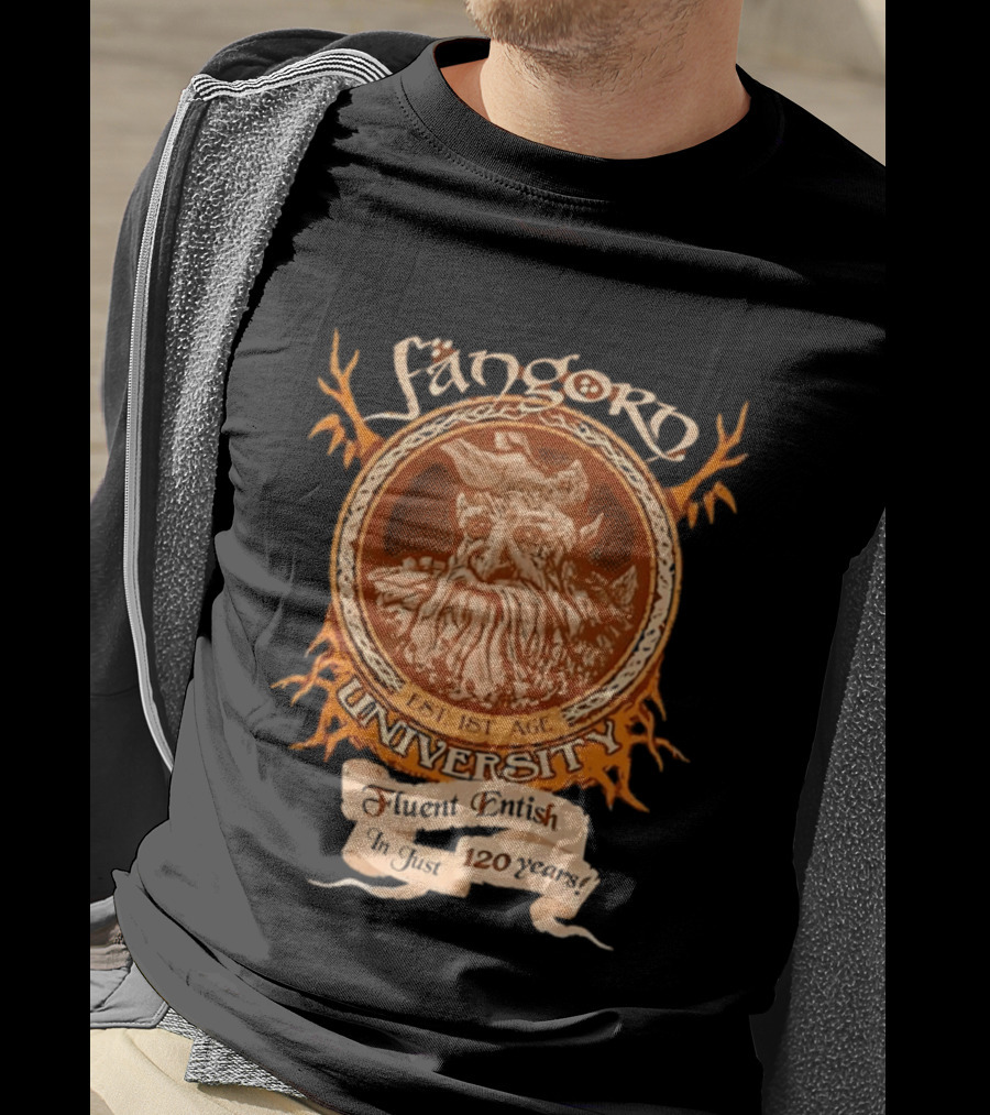 Fangorn University Est 1st Age Fluent Entish 120 Years Tree T-Shirt
