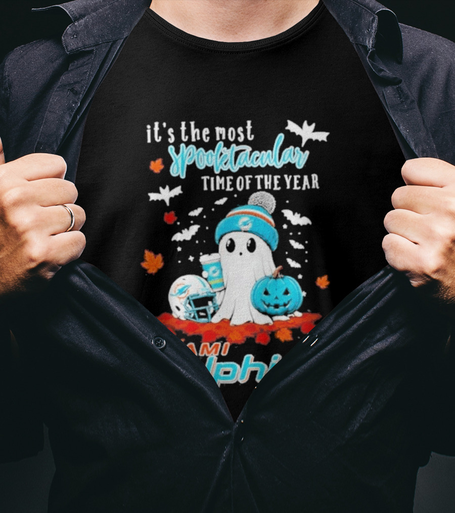 Miami Dolphins Halloween 2026 Most Spooktacular Time Of The Year T-Shirt