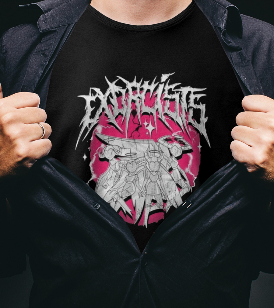 Exorcist Hazbin Hotel Metal Style Adam Lute T-Shirt