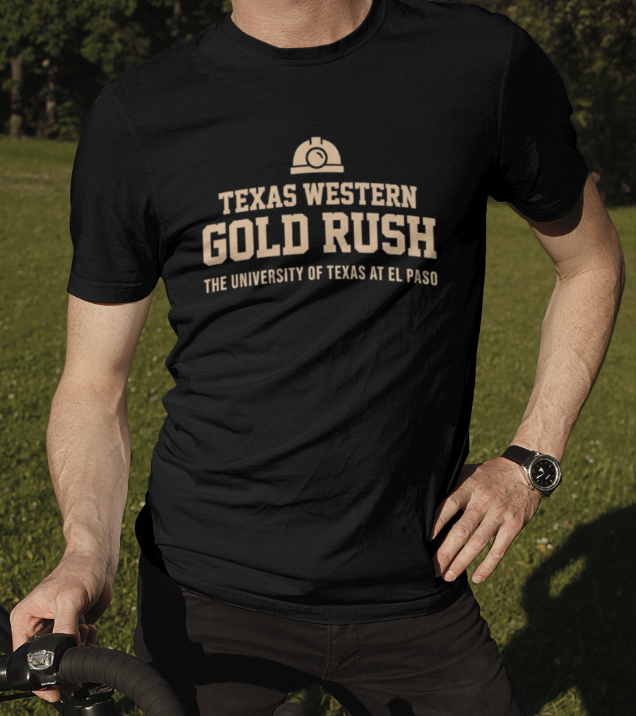 Texas Western Gold Rush The University Of Texas At El Paso Helmet T-Shirt