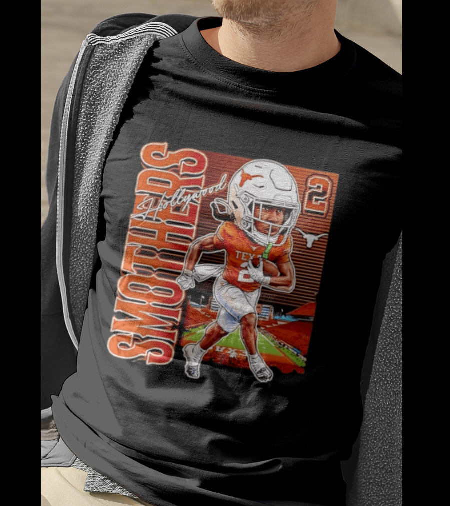 Hollywood Smothers Texas Longhorns Number 2 Football Player Action T-Shirt