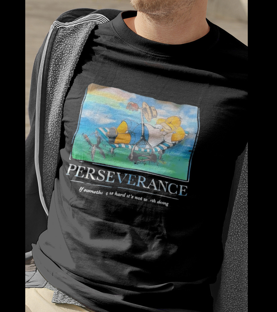Perseverance Homer Relaxing If Something Is Hard It's Not Worth Doing T-Shirt
