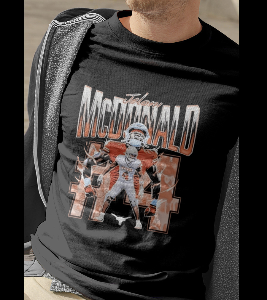 Jelani McDonald Texas Longhorns Football 44 T-Shirt