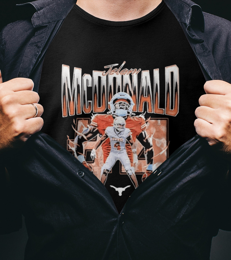 Jelani McDonald Texas Longhorns Football 44 T-Shirt