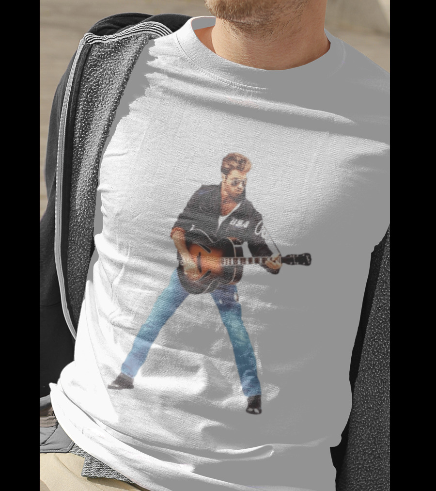 George Michael Faith Tour 1988 USA Guitar Jacket T-Shirt