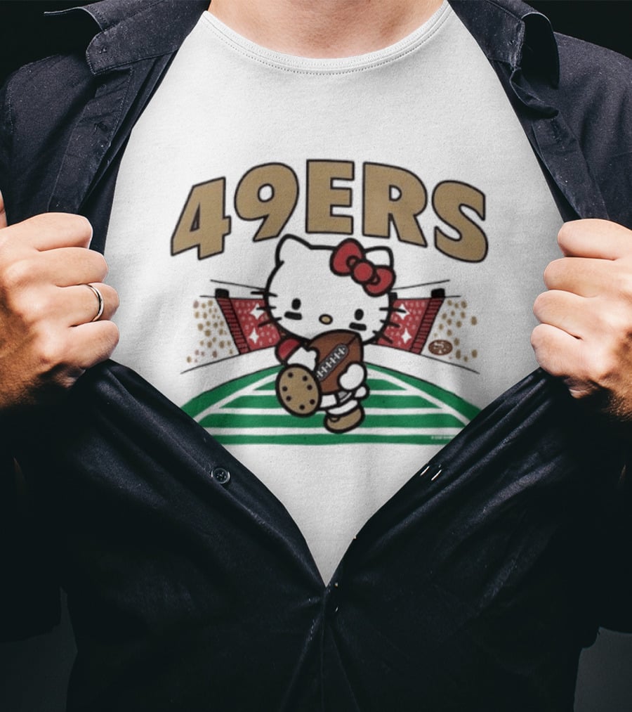 Hello Kitty 49ers Football San Francisco Fan Gear T-Shirt