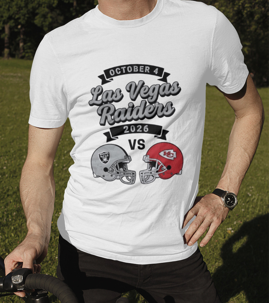October 4 Las Vegas Raiders 2026 Vs Kansas City Chiefs T-Shirt