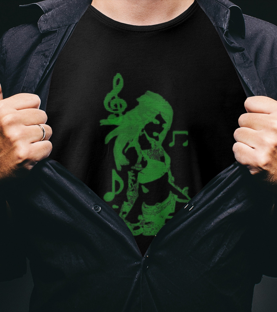 6Arelyhuman Store Digital Dancer Binary Musical Vibe T-Shirt