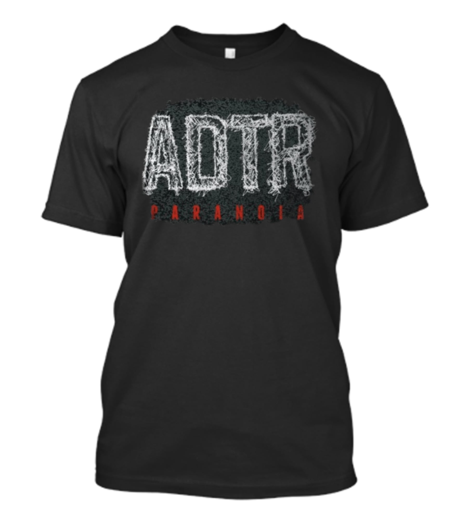 ADTR Paranoia Textured Graphic Stitch Effect T-Shirt
