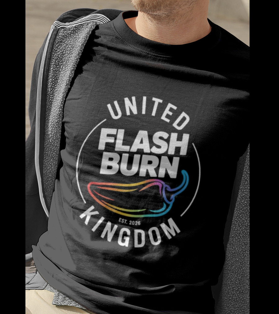 United Flash Burn Kingdom Est 2026 Spicy Pepper Color Burst T-Shirt