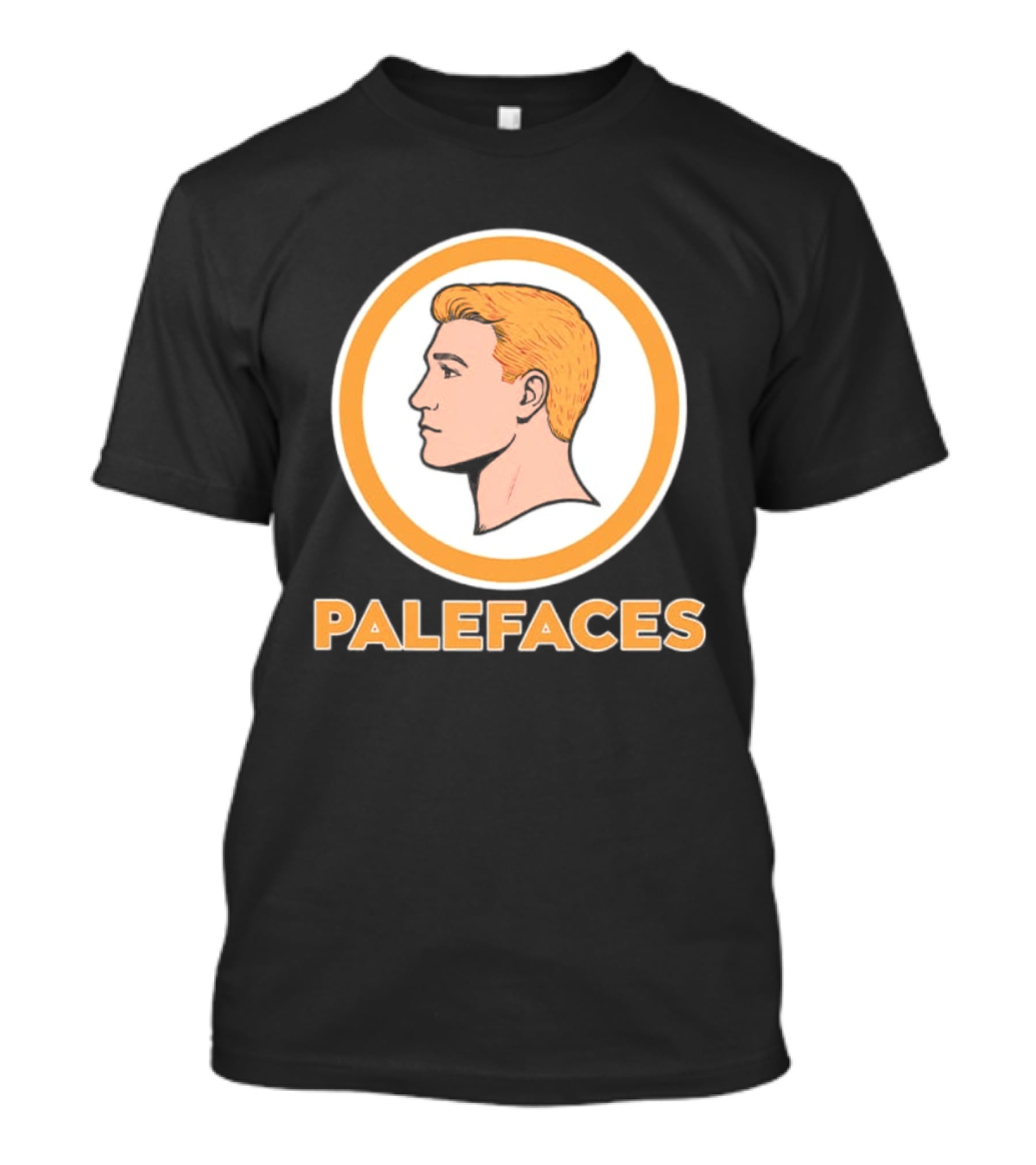 Caucasians Palefaces Orange Circle T-Shirt