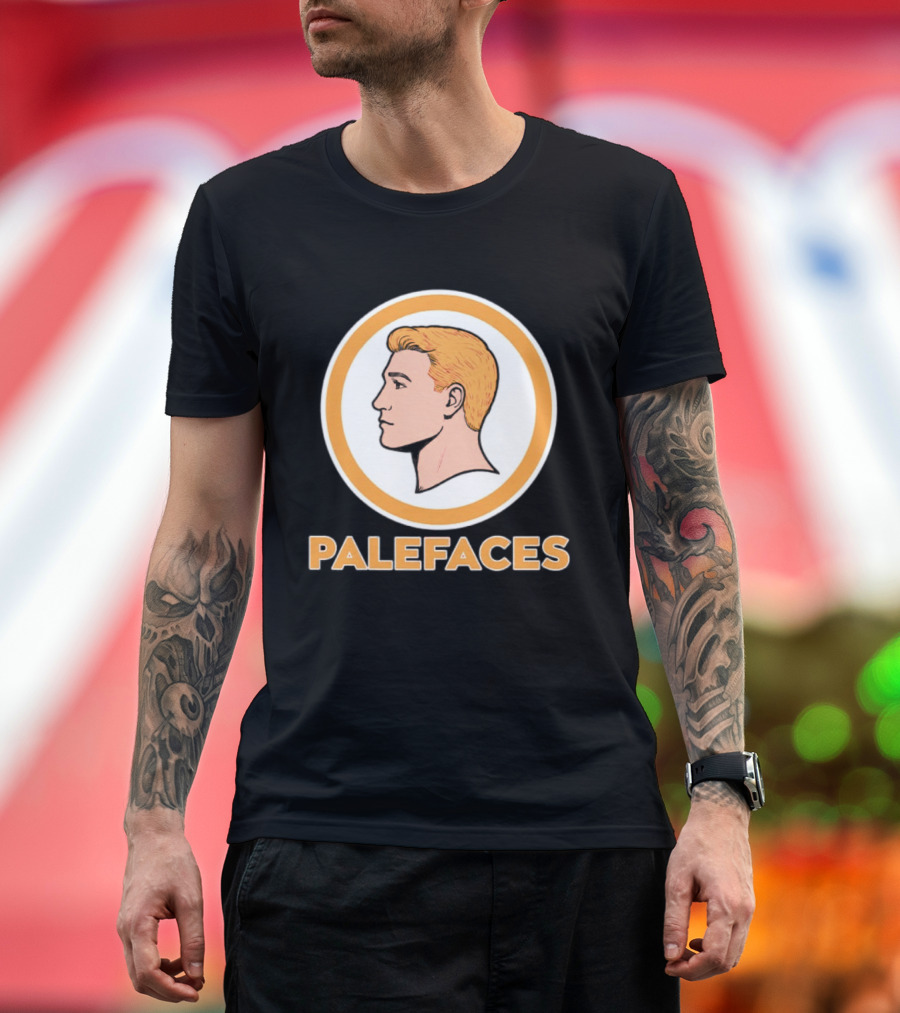 Caucasians Palefaces Orange Circle T-Shirt