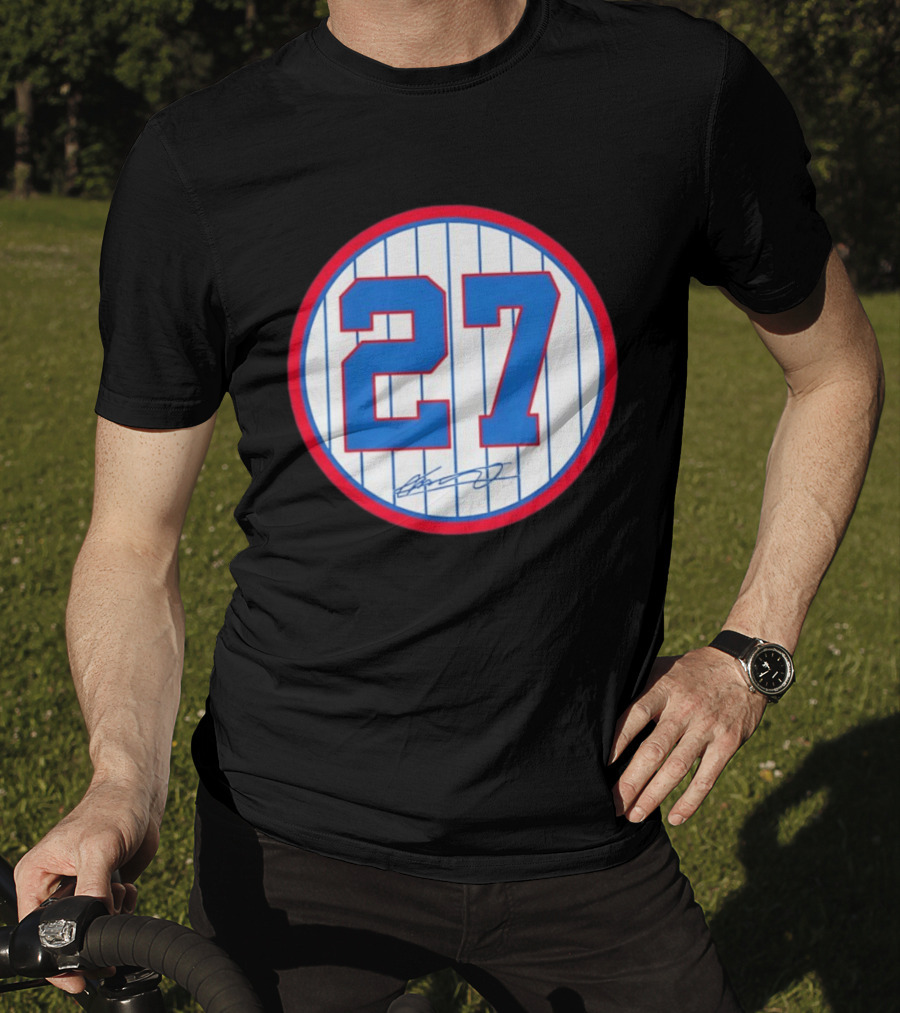 Vladimir Guerrero Number 27 Montreal Expos Team Signed Jersey Patch T-Shirt