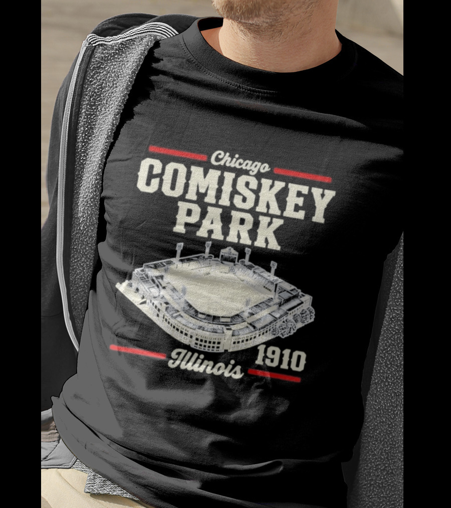 Chicago Comiskey Park 1910 Illinois Historic Baseball Stadium T-Shirt