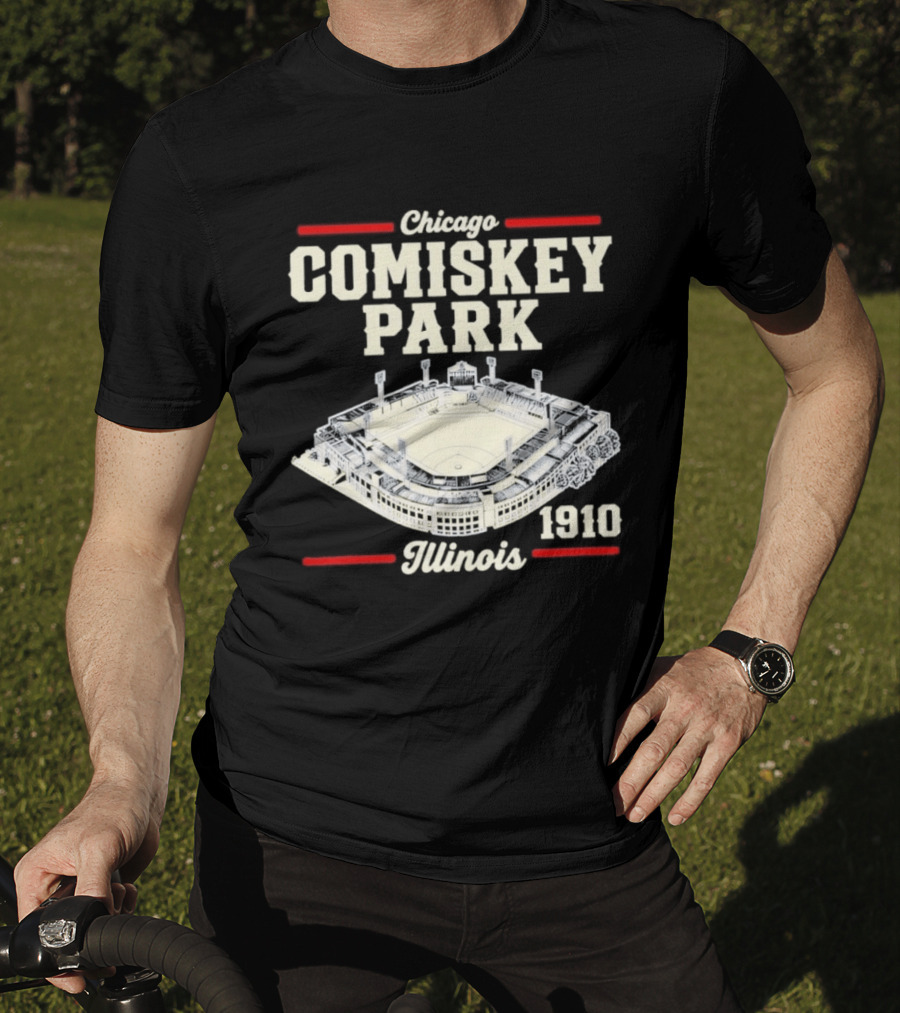 Chicago Comiskey Park 1910 Illinois Historic Baseball Stadium T-Shirt